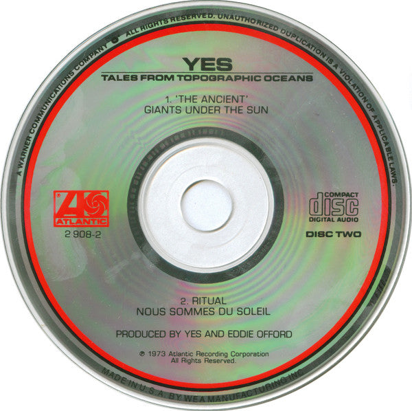 Yes : Tales From Topographic Oceans (2xCD, Album, RE)