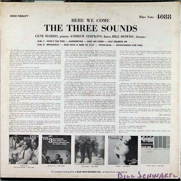 The 3 Sounds* : Here We Come (LP, Album, Mono)