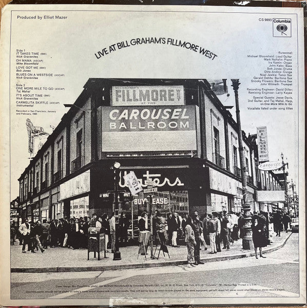 Various : Live At Bill Graham's Fillmore West (LP, Album)