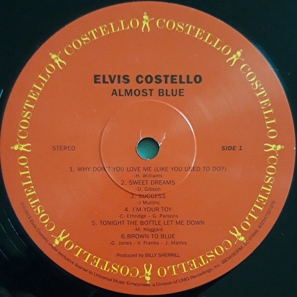 Elvis Costello And The Attractions* : Almost Blue (LP, Album, RE)