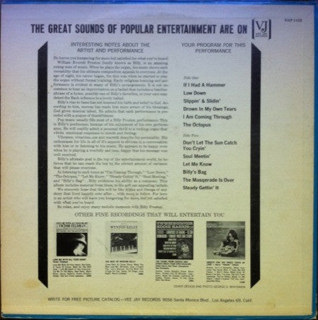 Billy Preston : The Most Exciting Organ Ever (LP, Album)