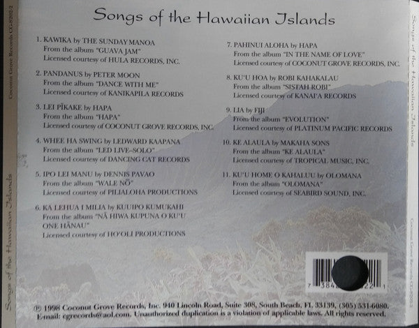 Various : Songs Of The Hawaiian Islands (CD, Comp, WEA)