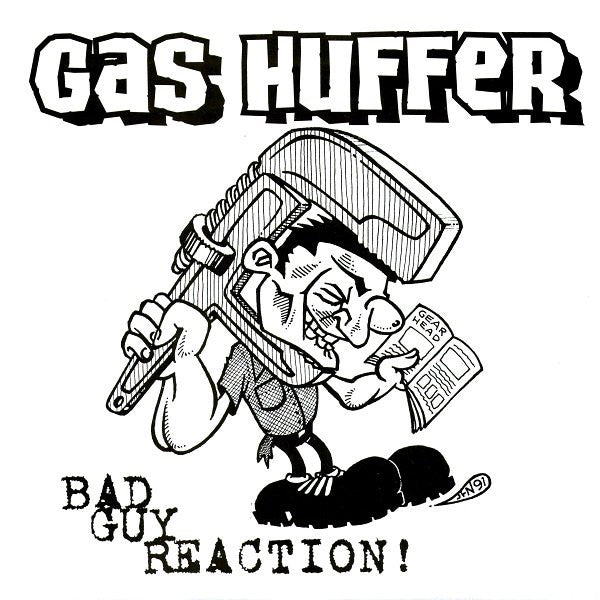 Gas Huffer / Supercharger (3) : Bad Guy Reaction! / Mystery Action (7", RP)