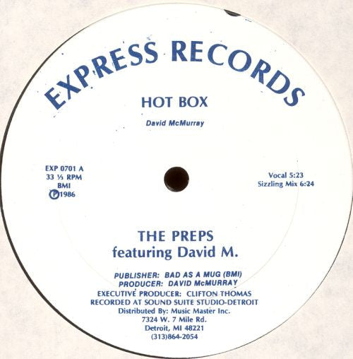 The Preps Featuring David McMurray : Hot Box (12")