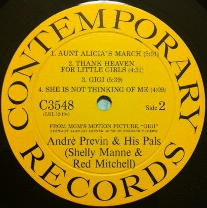 André Previn & His Pals : Modern Jazz Performances Of Songs From Gigi (LP, Album)
