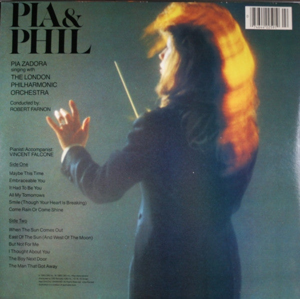 Pia Zadora With The London Philharmonic Orchestra : Pia & Phil (LP, Album, Pit)