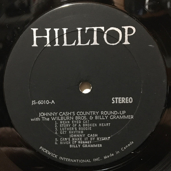 Johnny Cash With The The Wilburn Brothers And Billy Grammer : Country Round-up (The Authentic Sounds Of Country & Western Music) (LP, Comp)