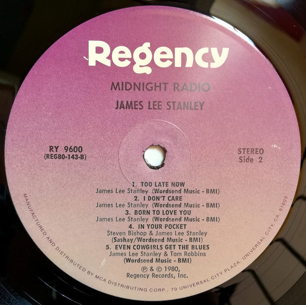 James Lee Stanley : Midnight Radio (LP, Album)