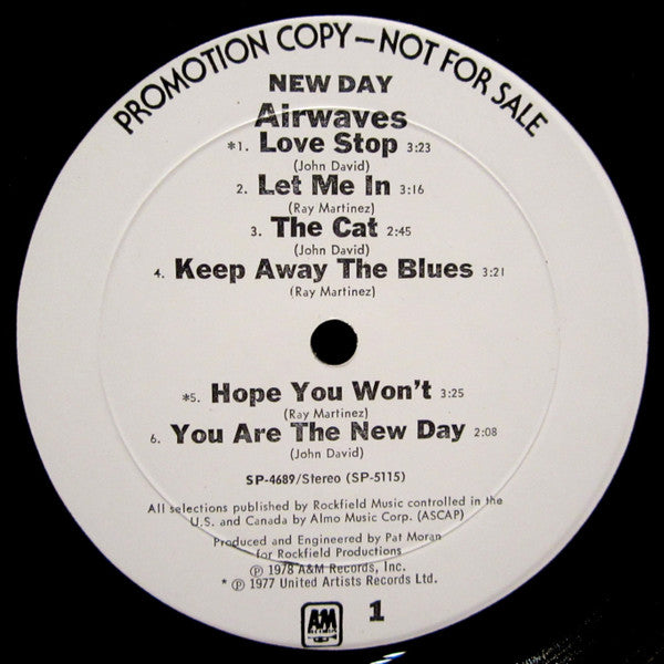 Airwaves (4) : New Day (LP, Album, Promo)