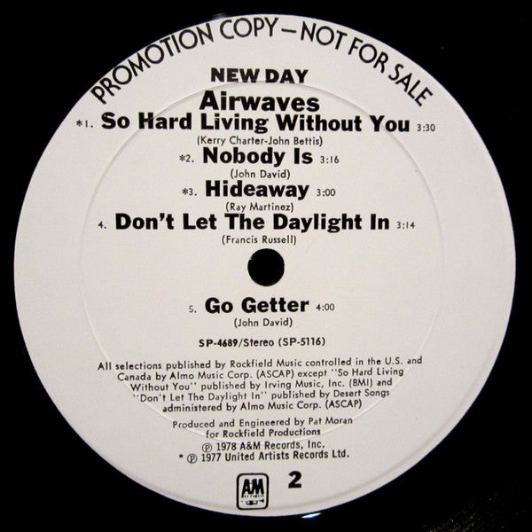 Airwaves (4) : New Day (LP, Album, Promo)