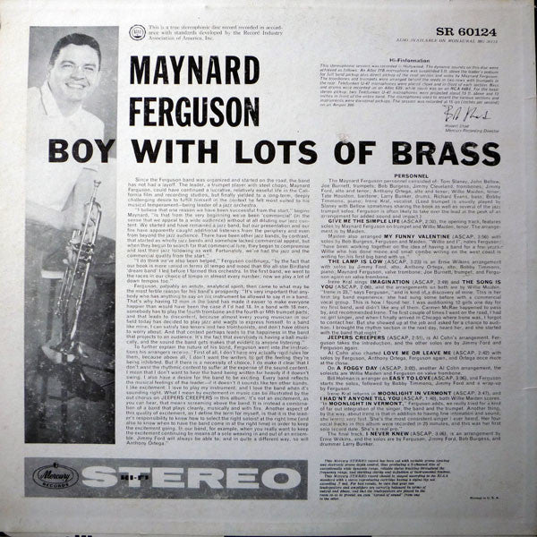 Maynard Ferguson : Boy With Lots Of Brass (LP, Album, RE)