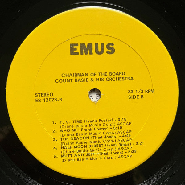 Count Basie : Chairman Of The Board (LP, Album, Bes)