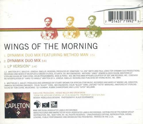 Capleton : Wings Of The Morning (CD, Single)