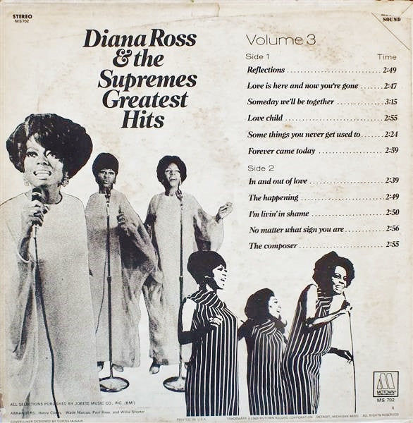 The Supremes : Greatest Hits  Volume 3 (LP, Comp, Ind)