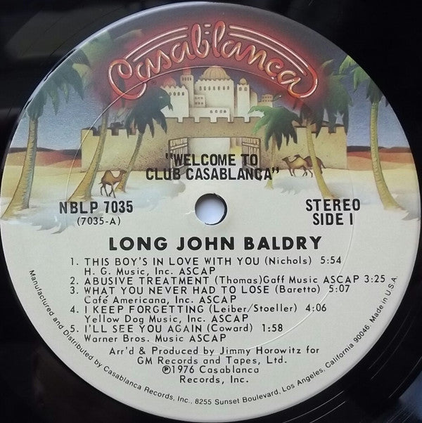 Long John Baldry : Welcome To Club Casablanca (LP, Album)