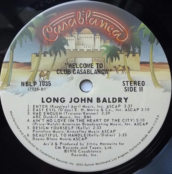 Long John Baldry : Welcome To Club Casablanca (LP, Album)