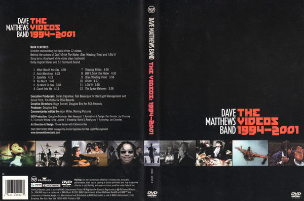 Dave Matthews Band : The Videos 1994-2001 (DVD-V, Comp, RE, Multichannel, Dol)