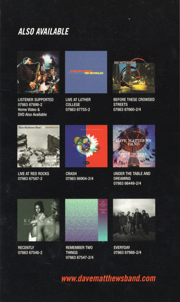 Dave Matthews Band : The Videos 1994-2001 (DVD-V, Comp, RE, Multichannel, Dol)