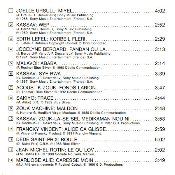 Various : Le Club Du Zouk - 21 Tubes Zouk Mixés Non Stop (CD, Comp, Mixed)