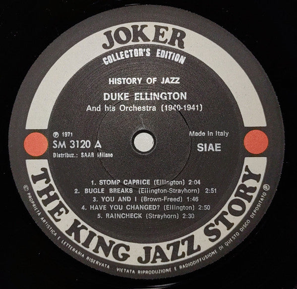 Duke Ellington And His Orchestra : Duke Ellington And His Orchestra 1940-1941 (LP, Comp)