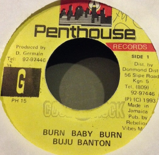 Buju Banton : Burn Baby Burn (7")