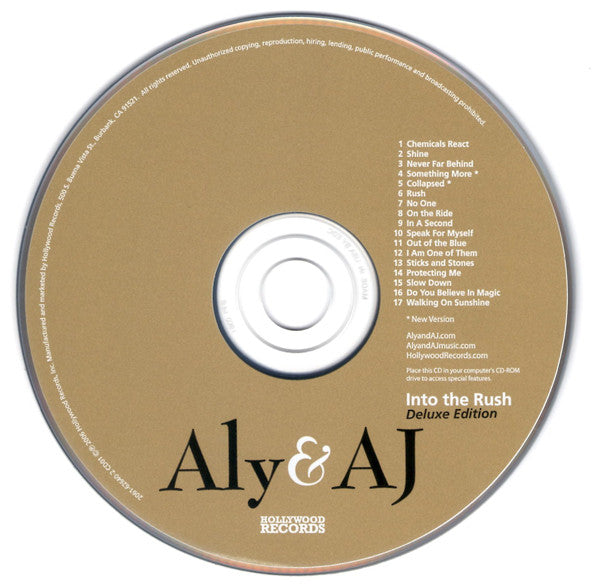 Aly & AJ : Into The Rush (CD, Album, Dlx + DVD-V)