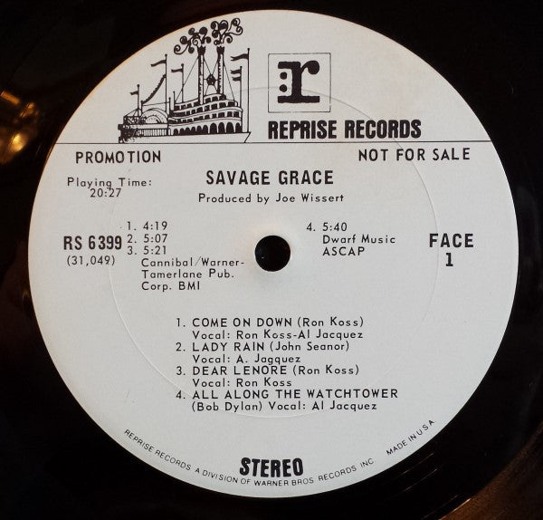 Savage Grace (2) : Savage Grace (LP, Album, Promo)