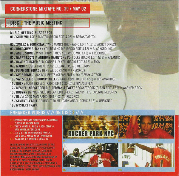 DJ Kutt (2), DJ Cass, Various : Cornerstone Mixtape - #39 / May '02 (CD, Mixed, Mixtape, Promo + CD, Comp, Promo)