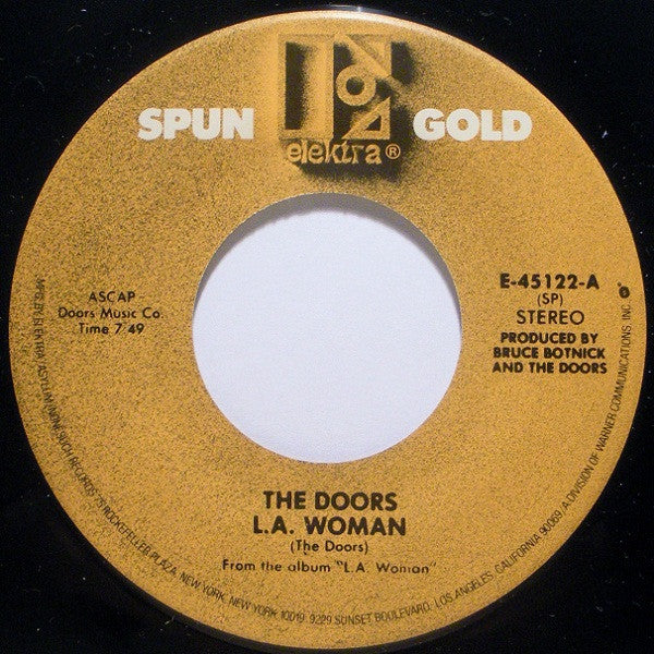 The Doors : L.A. Woman / Roadhouse Blues (7", Single, SRC)