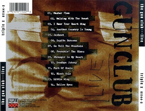 The Gun Club : Live (CD, Album)