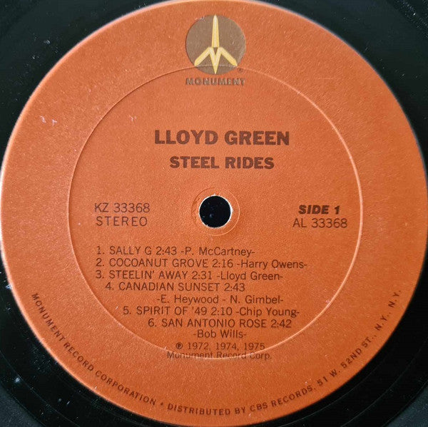 Lloyd Green : Steel Rides (LP, Album)