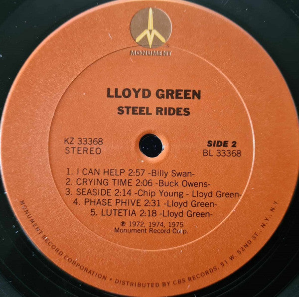 Lloyd Green : Steel Rides (LP, Album)