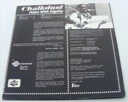 Chalkdust (2) : Kaiso With Dignity (LP, Album)