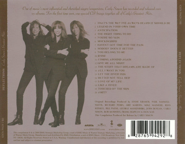 Carly Simon : Reflections: Carly Simon's Greatest Hits (CD, Comp, RE)