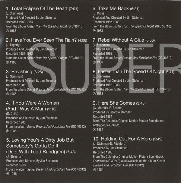 Bonnie Tyler : Super Hits (CD, Comp)