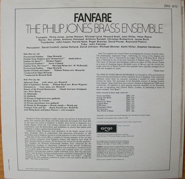 Philip Jones Brass Ensemble : Fanfare (LP)