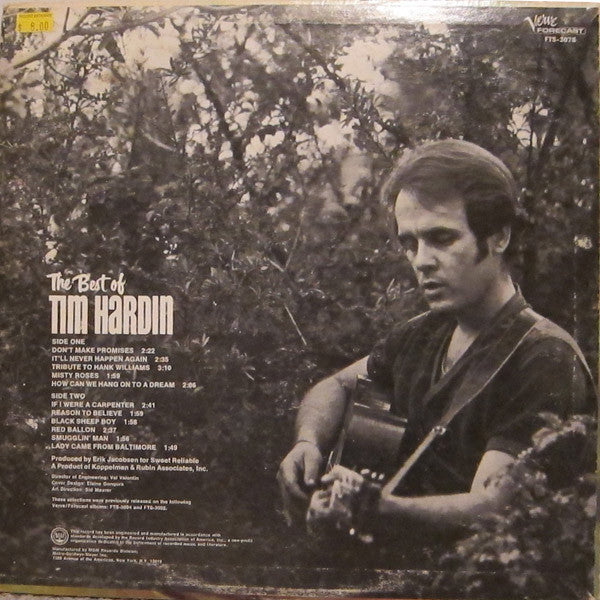 Tim Hardin : The Best Of Tim Hardin (LP, Comp, Promo)