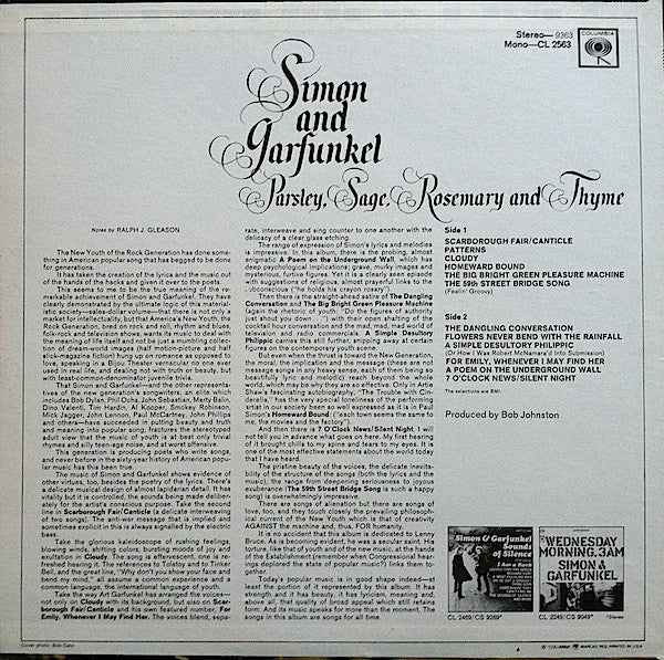 Simon & Garfunkel : Parsley, Sage, Rosemary And Thyme (LP, Album, RE, Ter)