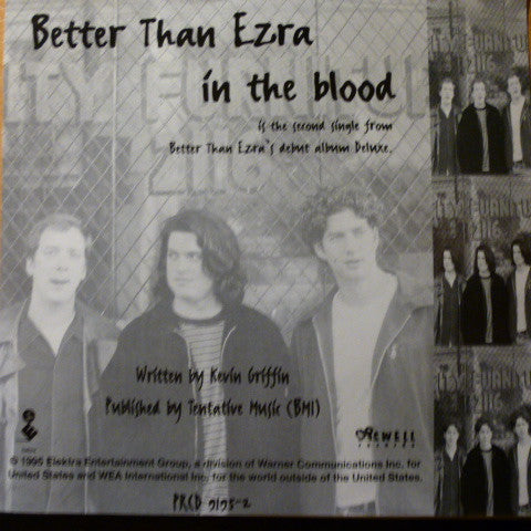 Better Than Ezra : In The Blood (CD, Single, Promo)