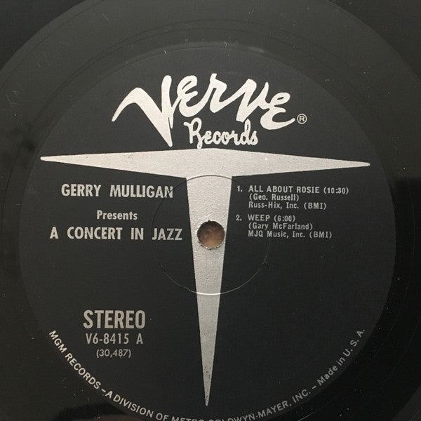 Gerry Mulligan & The Concert Jazz Band : Gerry Mulligan Presents A Concert In Jazz (LP, Album, Gat)