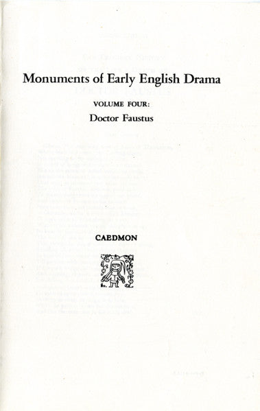 Christopher Marlowe - Frank Silvera : The Tragical History Of Dr. Faustus (LP)