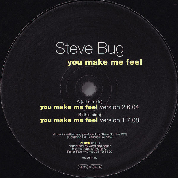 Steve Bug : You Make Me Feel (12")
