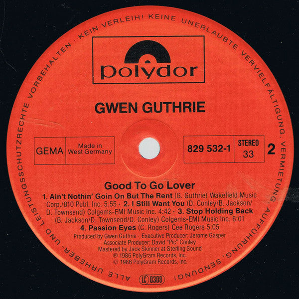Gwen Guthrie : Good To Go Lover (LP, Album)