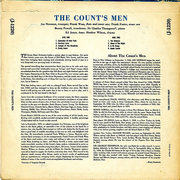 The Count's Men Featuring Joe Newman : The Count's Men Featuring Joe Newman (LP, Album)