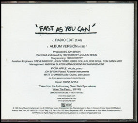 Fiona Apple : Fast As You Can (CD, Single, Promo)