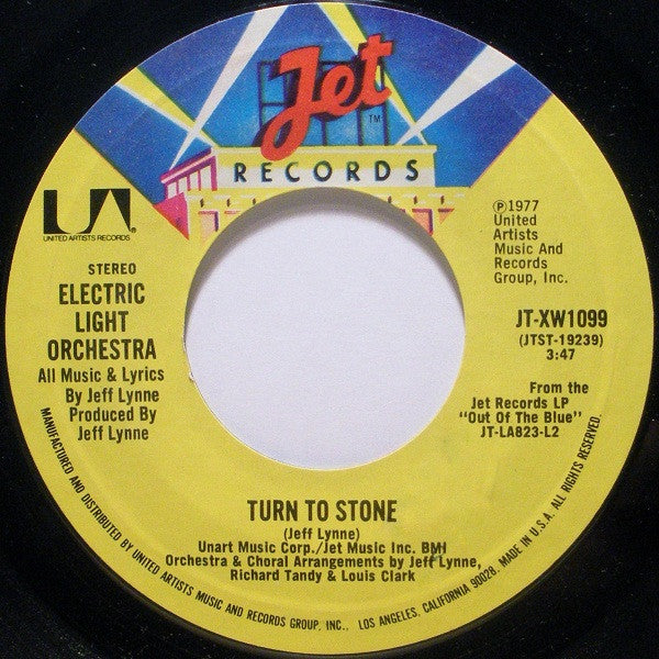 Electric Light Orchestra : Turn To Stone (7", Single, Styrene)
