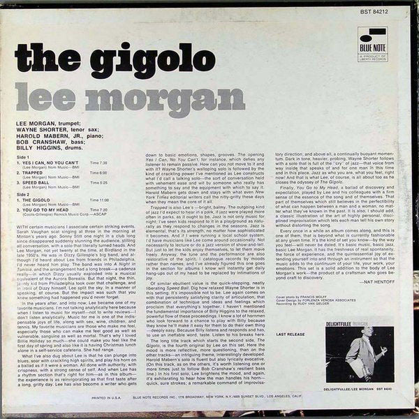 Lee Morgan : The Gigolo (LP, Album)