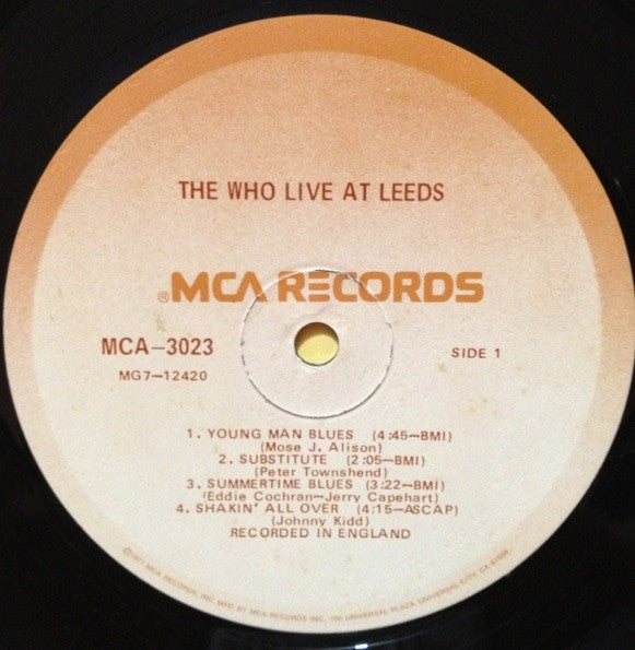 The Who : Live At Leeds (LP, Album, RE)