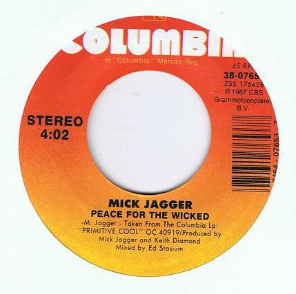 Mick Jagger : Throwaway (7")