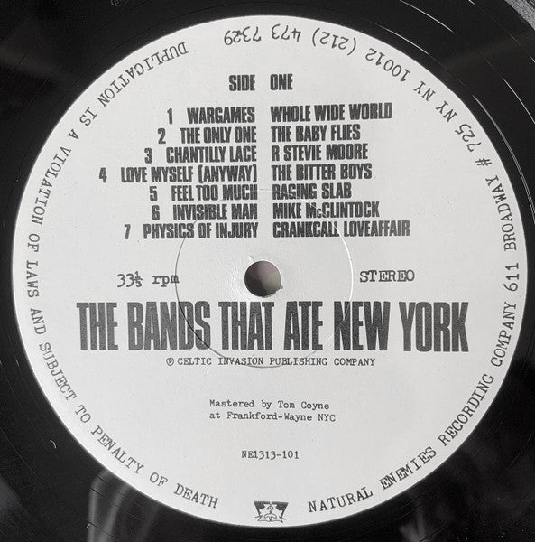 Various : The Bands That Ate New York (LP, Comp)
